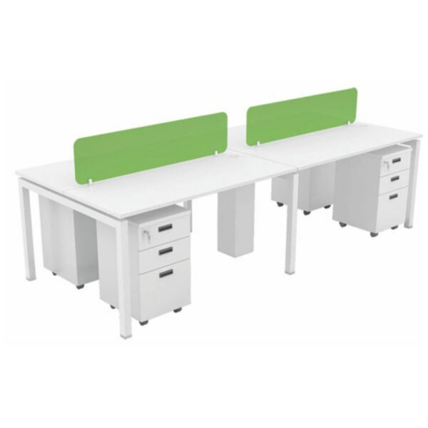 4 Seater Workstation with Storage on Rent