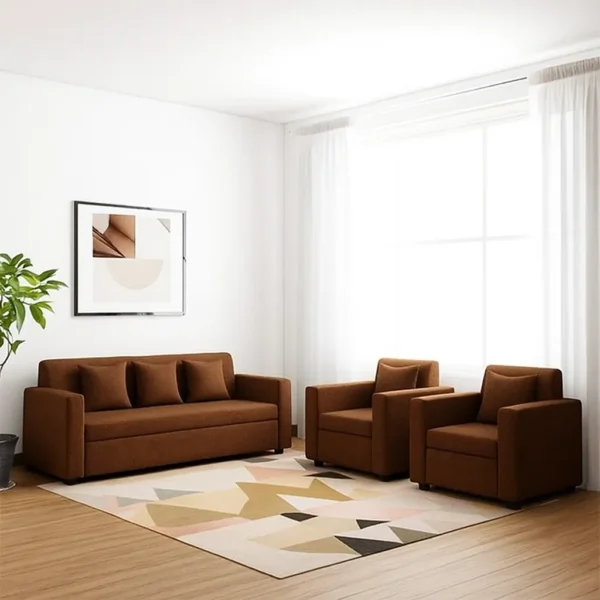 rent sofa 5 seater brown