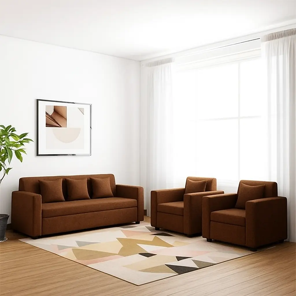 rent sofa 5 seater brown