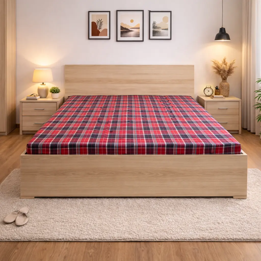 Double bed with mattress on rent in pune