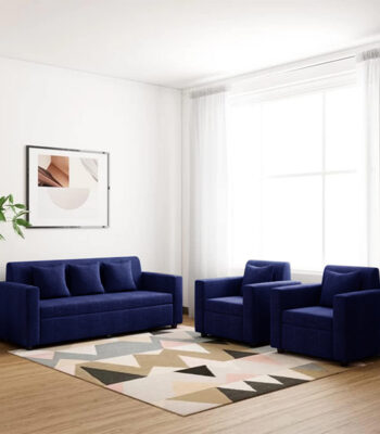 Frequip sofa set 5 seater Blue