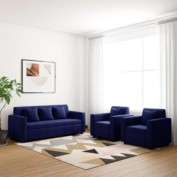 Frequip sofa set 5 seater Blue