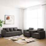 Frequip sofa set 5 seater grey