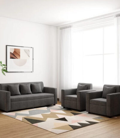 Frequip sofa set 5 seater grey