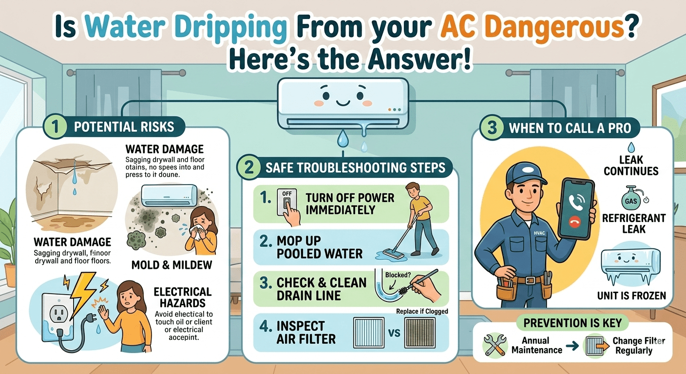 Is Water Dripping From the AC Dangerous​? Here’s the Answer!